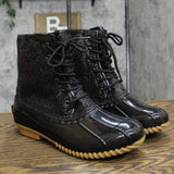 Sugar Women's Skylar Glitter Duck Boots Shoes SGR-SKYLAR 2 Black 9M