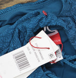 Red Carter Balconette One Piece Miss Mermaid Swimsuit Indigo Dye Blue Green XS