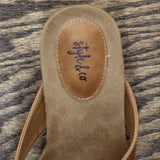 Style & Co Womens Chicklet Wedge Thong Sandals CHICKCOF Brown 10M