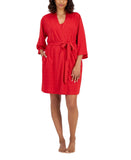 INC International Concepts Womens Sparkle Robe Wrap Infared Sparkle Red L