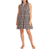 Bb Dakota Womens Sleeveless Tiered Floral Dress BL28140W Black Ditsy Floral S