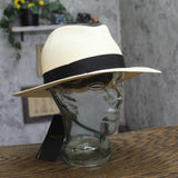 Rag & Bone Womens Straw Panama Wide Brim Hat W262181M2 Off White / Black S/M