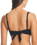 Bar III Womens Resort Solids Ring-Detail Bikini Swim Top MBRS24101 Black M