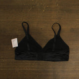 Auden Womens Satin Unlined Triangle Bralette 90189196 Black XL