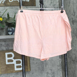 State of Day Womens Stretch Knit Sleep Lounge Shorts Abstract Shell Pink XL