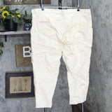 DG2 by Diane Gilman Print Hem Skinny Plus Size Petite Jeans Cream Off White 24WP