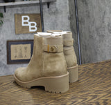 Giani Bernini Womens Vedaa Zip Wedge Bootie 10017765100 Mushroom Brown 5.5M