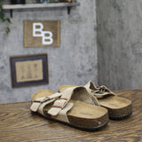 Goodfellow & Co Mens Saul Suede Two Band Sandals 94809732 Taupe Brown 7