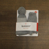Isotoner Womens Gloves and Beanie Gift Set 30736 Heather Gray