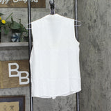 Bar III Womens Pleated Polyester Tank Top 10717600 White S