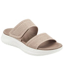 Easy Spirit Womens Daleyza Embellished Double Band Sandals Taupe Brown 7M
