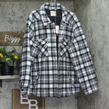 Woolrich X TGT Pattern Quilted Snap Closure Jacket Shacket Black / White 2XL