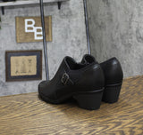 Clarks Womens Block Heel Low Cut Booties Black 9N