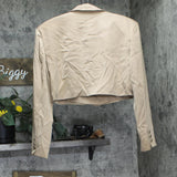 Jeannie Mai X INC International Concepts Utility Blazer Jacket Natural Brown M