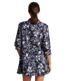 Lauren Ralph Lauren Allora Floral Shirt Cover Up Button Up Allora Floral Blue L
