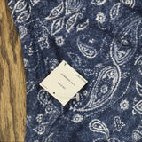 Lauren Ralph Lauren Paisley Strappy Cami Shorts Pajama Set Navy Print Blue L