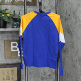 NHL Womens Frayed Bottom St Louis Blues Colorblock Sweatshirt Blue / Gold S