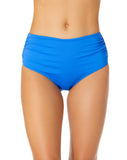 Anne Cole High Waist Shirred Swim Bottom MYMB36001 Artic Blue L