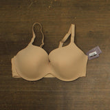 Auden Womens Luxe Stretch Comfort Wire Demi T-Shirt Bra Pearl Tan Brown 40D