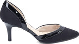 Lifestride Saldana Womens D'Orsay High Heels Shoes Black Micro Fabric 8.5M