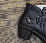 Easy Street Womens Faux Leather Booties Ankle Boots Damita DMITA Black 7N