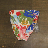 Vince Camuto Womens Printed Convertible-Waist Bikini Bottom Swim Multi Green S