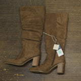 Universal Thread Womens Faux Suede Junie Tall Boots 90975015 Taupe Brown 8.5M