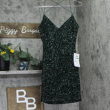 B. Darlin Juniors V-Neck Strappy-Back Mini Dress E78X981E Hunter Green L