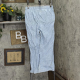 Dg2 by Diane Gilman SoftCell Denim Wide-Leg Pants 697542 Chambray Stripe Blue L