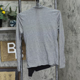 Womens Knit Asymmetrical Zip Jacket Gray See Measurements