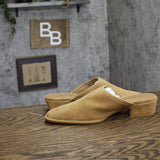 Steve Madden Womens Dessa Suede Mule Block Heel DESS02S1 Tan Brown 8.5M