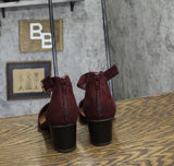 Style & Co. Womens Alinaa Two-Piece Dress Sandals Berry Microsuede Purple 8M