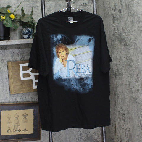 Famous Stars & Straps Mens Vintage Reba McEntire 2007 Concert Band Tee Black XL