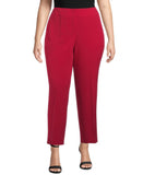 Kasper Womens Plus Size Stretch Crepe Slim-Leg Pants 10785910