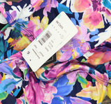 Swim Solutions Garden Dreams Flutter-Sleeve One-Piece Swimsuit Navy Blue Multi 8