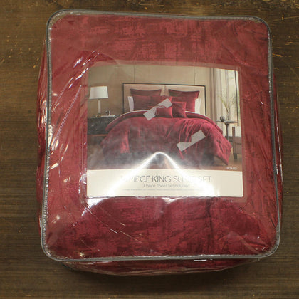 Hallmart Freta Jacquard 13-Pc. Comforter Set Red King