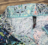 Be Bop Juniors Printed Smocked-Waist Soft Shorts JGCQ006630 Blue Multi XS