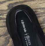 Lifestride Womens Glamour Ballet Flat Skimmers J6150F1 Black 10M
