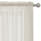 Regal Home Voile Sheer Rod Pocket Single Curtain Panel Linen Brown 54" x 95"