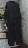 Universal Thread Womens Long Sleeve Utility Baggy Denim Jumpsuit Black 17