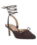 INC International Concepts Toe Strappy Sandal Dress Heels Truffle Brown 8.5M