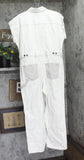 Woolrich X TGT Short Sleeve Denim Western Jumpsuit 94611513 Cream Off White 14