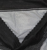 Warner's No Pinching No Problems Lace Panty Hipster Panties Black White Dot 3XL
