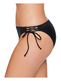 Salt + Cove Womens Side Tie Bikini Swim Bottom Separates Black XL Black XL