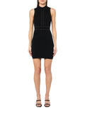 Guess Womens Sleeveless Studded Bodycon Veronika Sweater Dress Jet Black XL