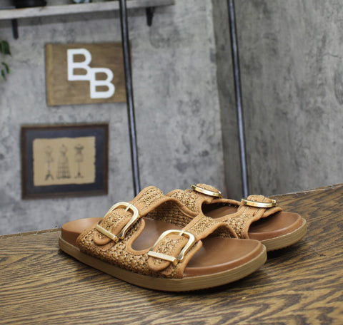 Style & Co. Womens Reagann Flat Sandals Crochet 10020316300 Brown 8.5M