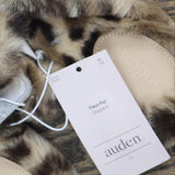 Auden Womens Paris Leopard Crossband Slippers 80856464 Brown Animal M (7/8)