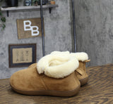 Rockdove Womens Plush Faux Fur Collar Bootie Slippers 68238f63aa91b Brown 6M