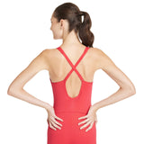 All In Motion Womens Square Neck Seamless Active Bodysuit 90513984 Red M
