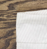 Cooper & Ella Ankle Pull-On Pinstripe Trouser Dress Pants White / Blue 14